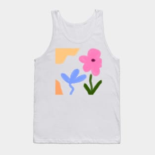 Pink Purple watercolor floral art design Tank Top